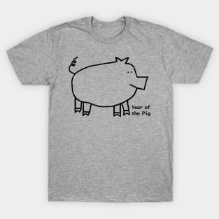 Year of the Pig Outline T-Shirt